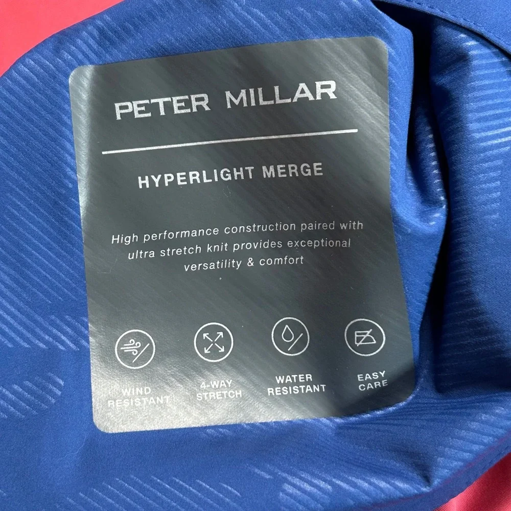 Peter Millar Hyperlight Merge Jacket XXL Pink Blue Hybrid Golf Windbreaker